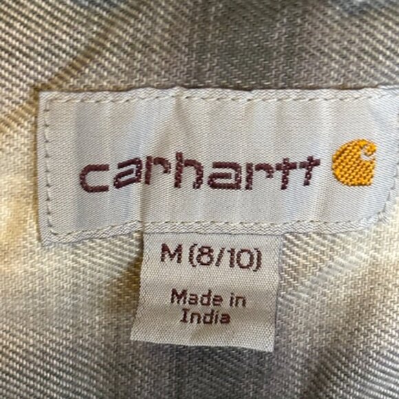 Carhartt Shirt Women's‎ Size Medium Rugged Flex Hamilton button Down Plaid Gray - Picture 3 of 4